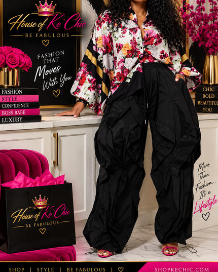 Ruffle Trim Joggers