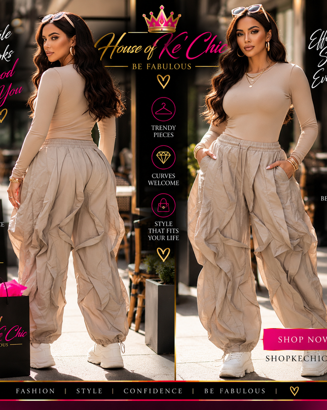 Ruffle Trim Joggers