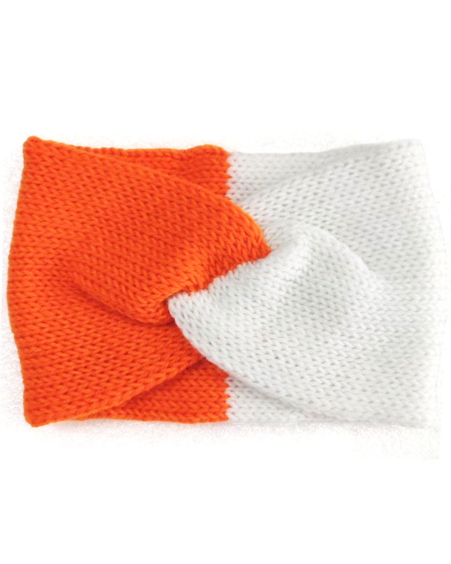Orange & White Earmuff Headband