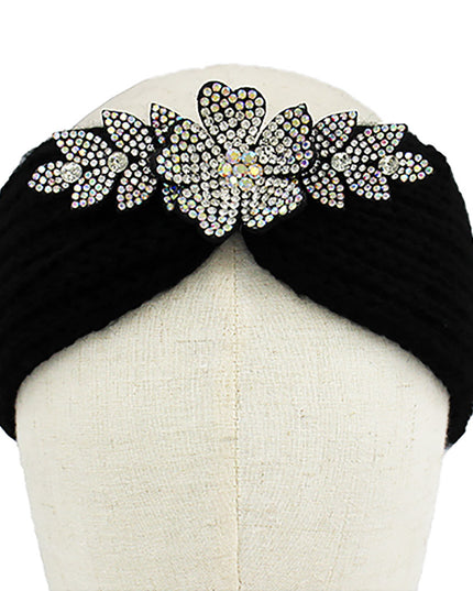 Blinged Flower Earmuff Headbands