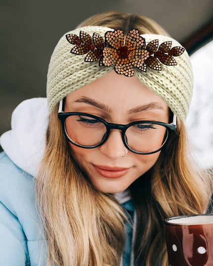 Blinged Flower Earmuff Headbands