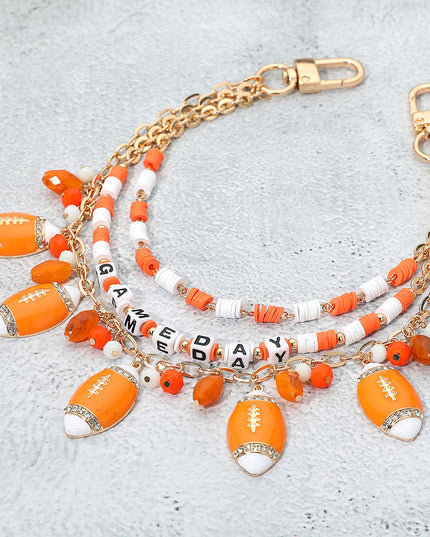 VOLS Football Layered Bag Charm