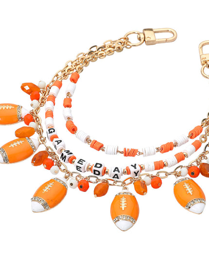 VOLS Football Layered Bag Charm