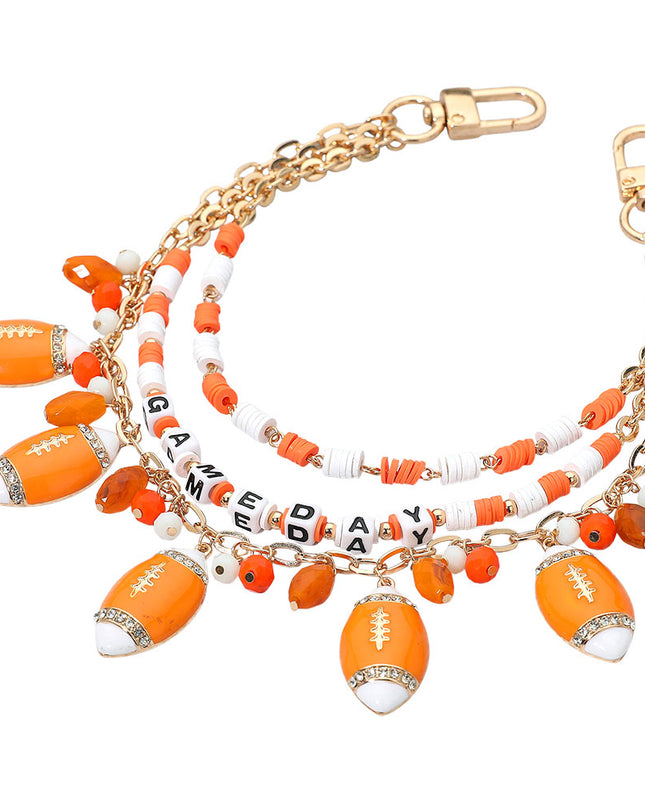 VOLS Football Layered Bag Charm