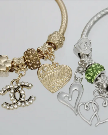 Mom Heart Charm Bracet