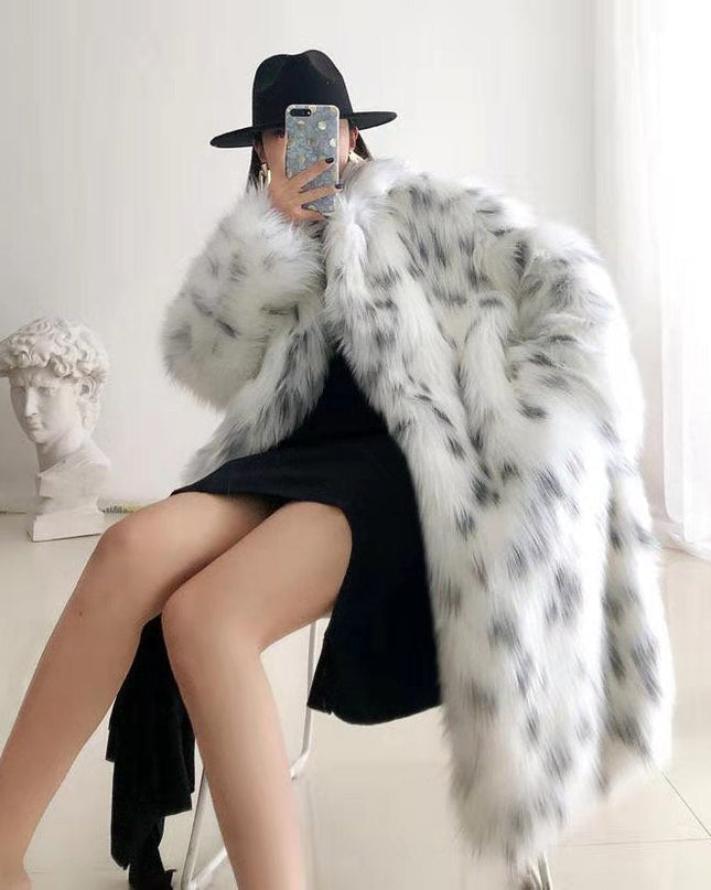 Faux Fox Fur Coat