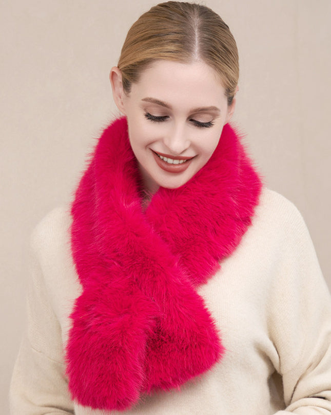 Faux Fur Pull Thru Scarf