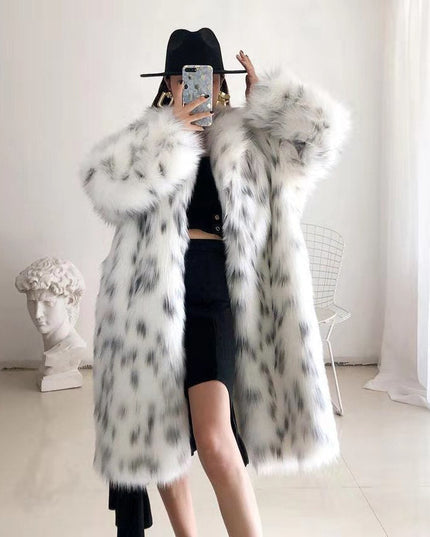 Faux Fox Fur Coat