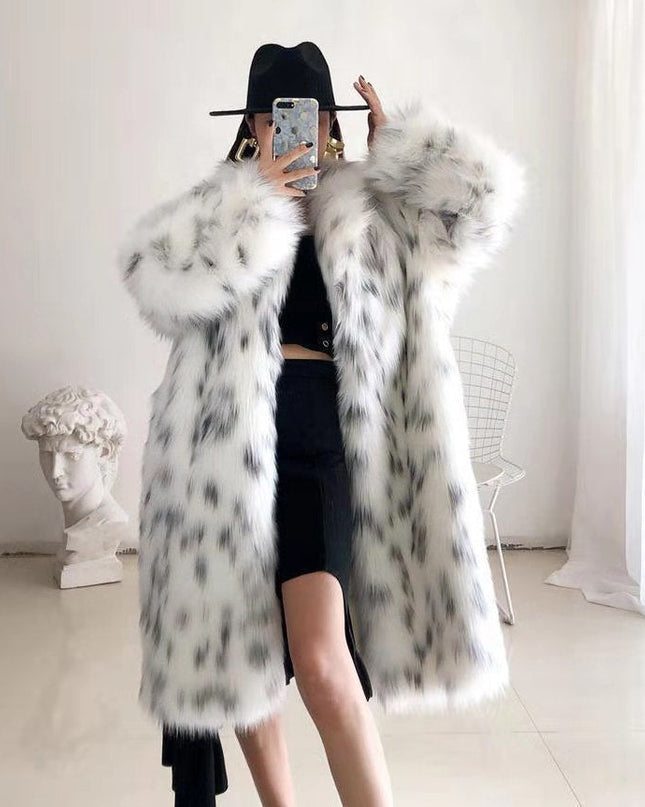 Faux Fox Fur Coat