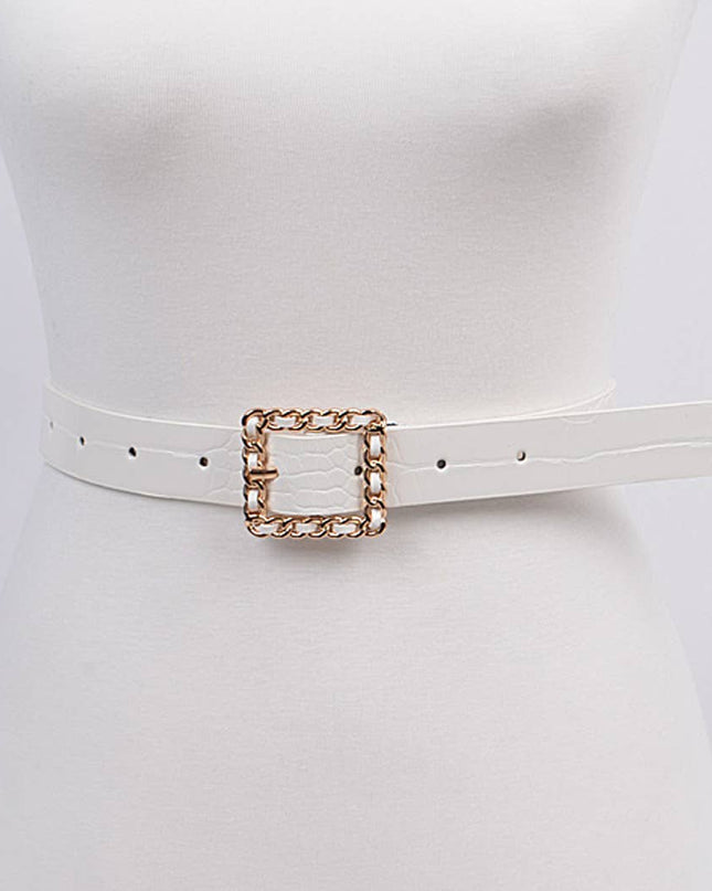 Chain Link Buckle Belt