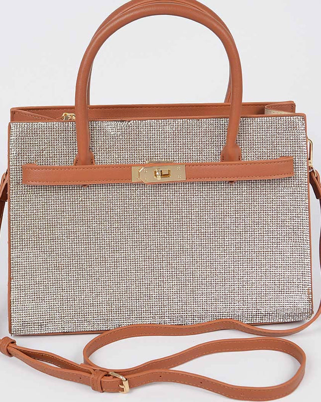 Rhinestone Satchel Bag