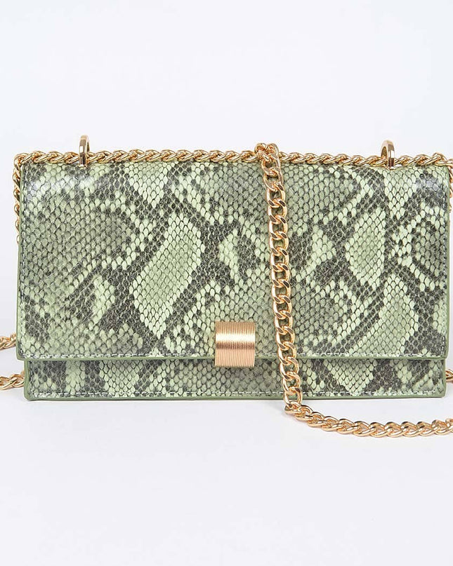 Snake Print Crossbody Bag