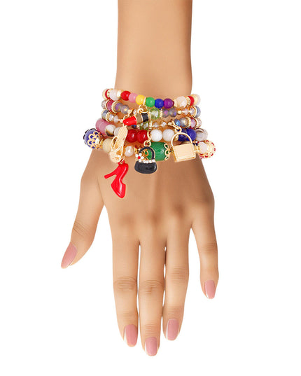 Rainbow Fashion Charm Bracelets