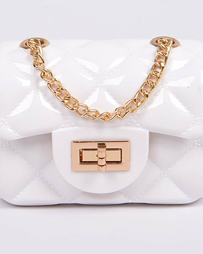 Shine Jelly Chain Strap Mini Clutch