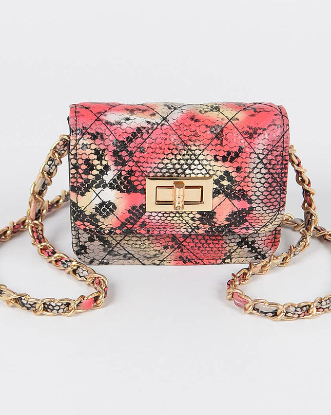Multi Snake Print Mini Bag