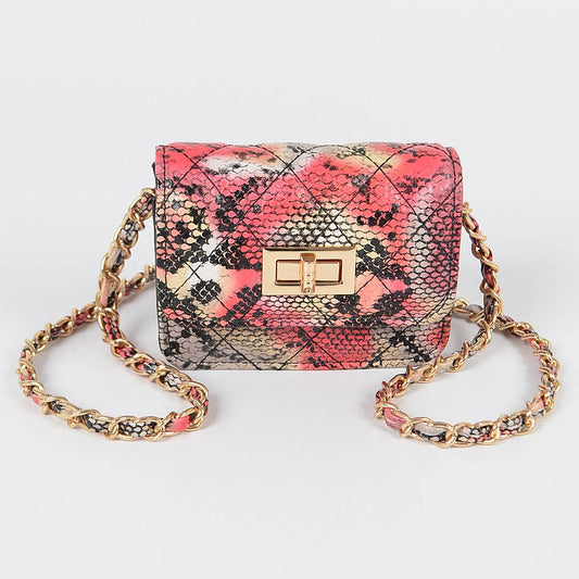 Multi Snake Print Mini Bag