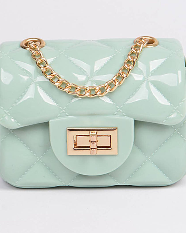 Shine Jelly Chain Strap Mini Clutch