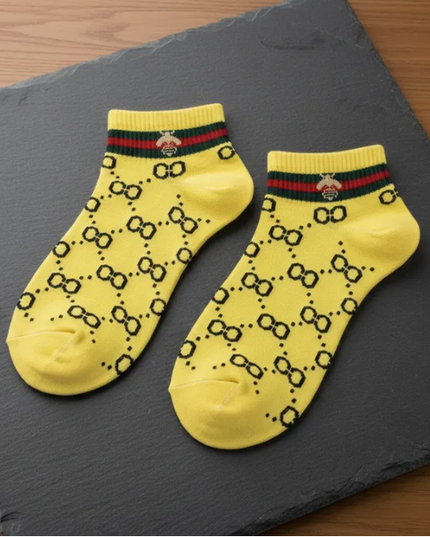 Bee Stripe Stretch Quarter Socks