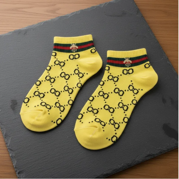 Bee Stripe Stretch Quarter Socks