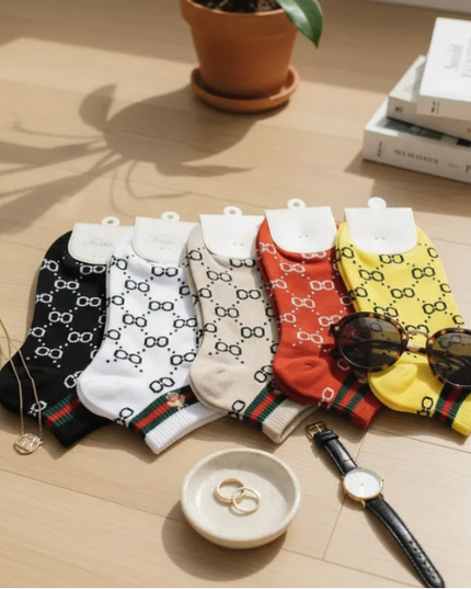 Bee Stripe Stretch Quarter Socks
