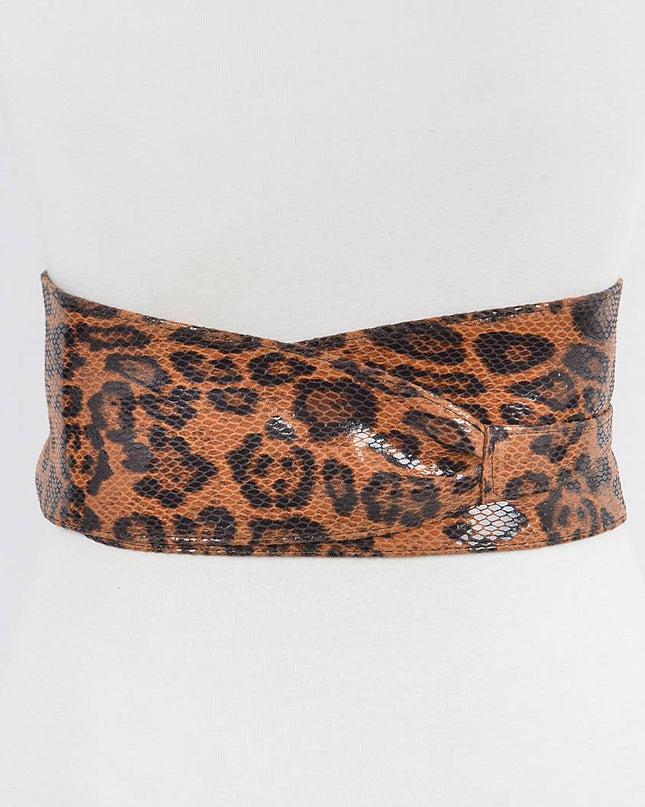 Faux Leo Kimono Belt