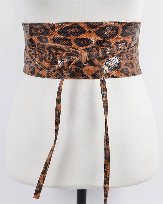 Faux Leo Kimono Belt