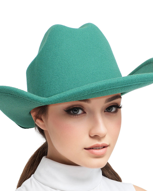 Cowboy Hat Green Felt Western Fashion Hat