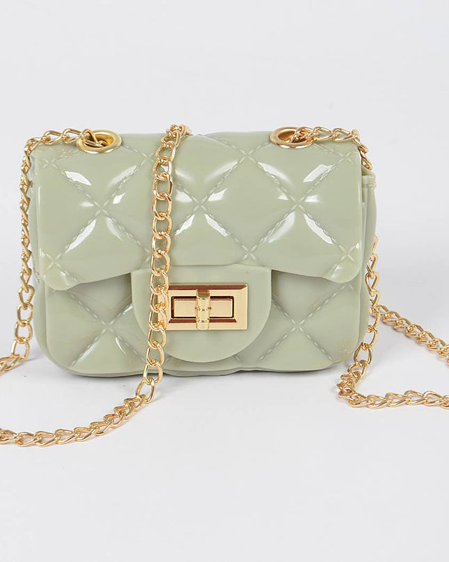 Shine Jelly Chain Strap Mini Clutch