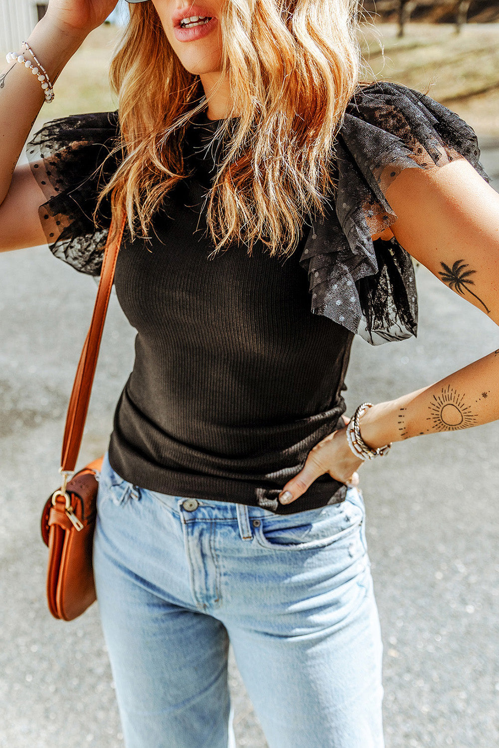 Apricot Dotty Top