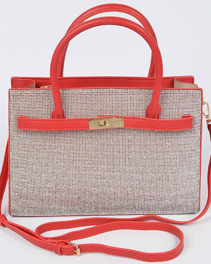 Rhinestone Satchel Bag