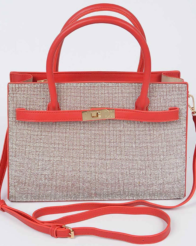 Rhinestone Satchel Bag