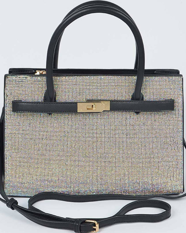 Rhinestone Satchel Bag