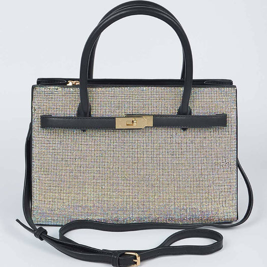 Rhinestone Satchel Bag