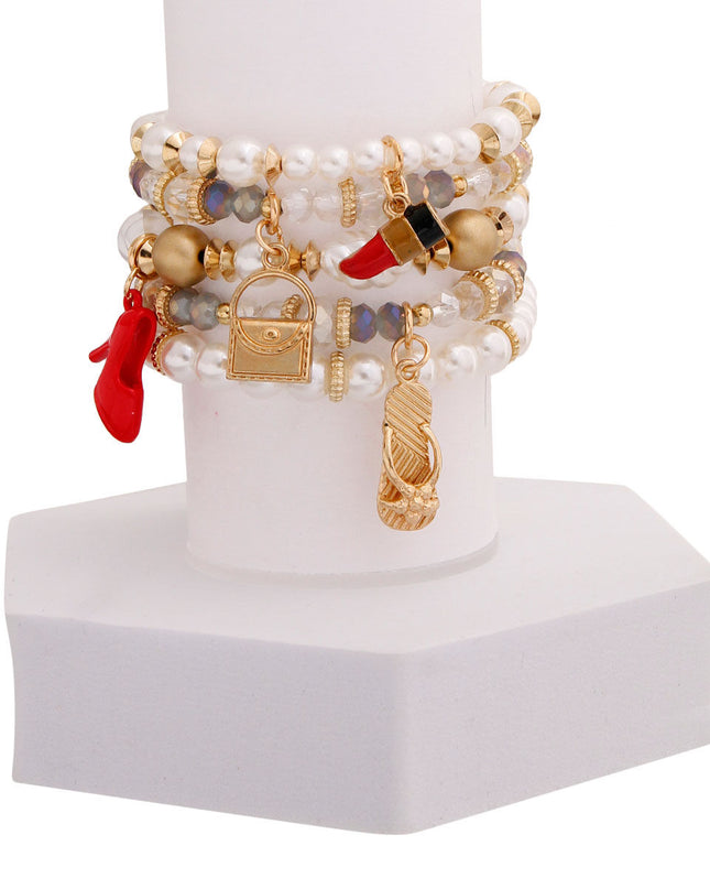 Pearl Bead Fashion Charm Bracelets
