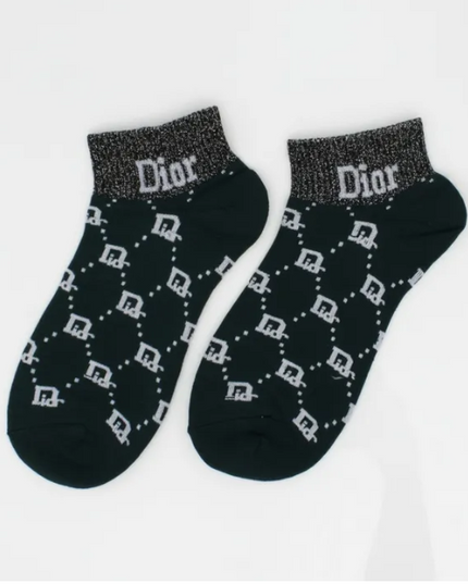 Metallic D*or Stretch Quarter Socks