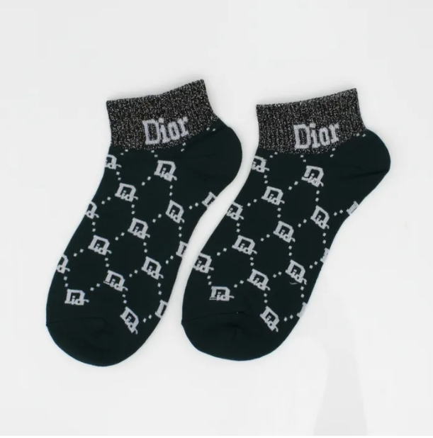 Metallic D*or Stretch Quarter Socks