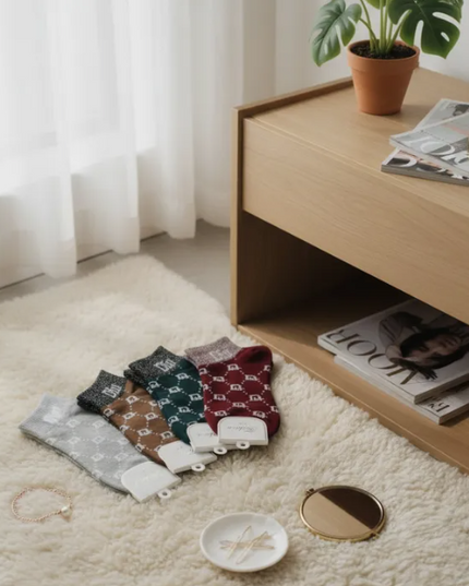 Metallic D*or Stretch Quarter Socks