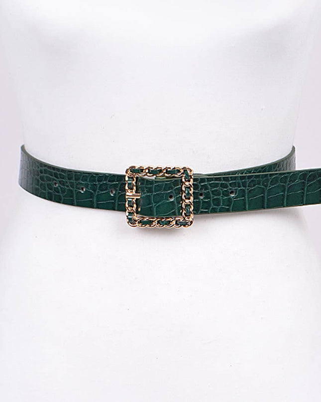 Chain Link Buckle Belt