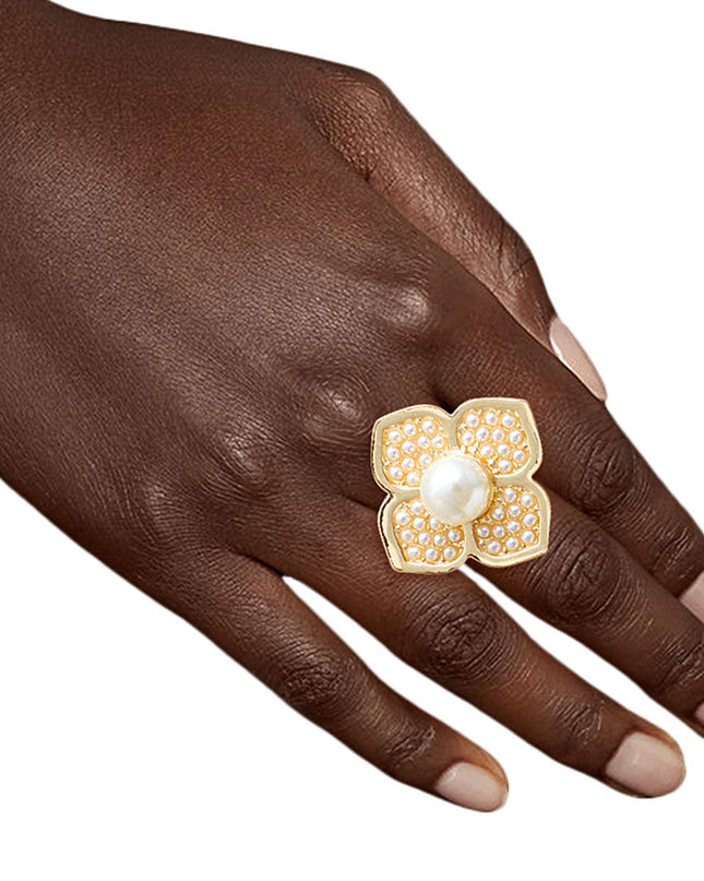 Pearl Bloom: Flower Ring