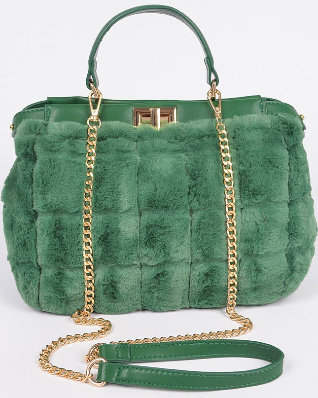 Embossed Fur Bag