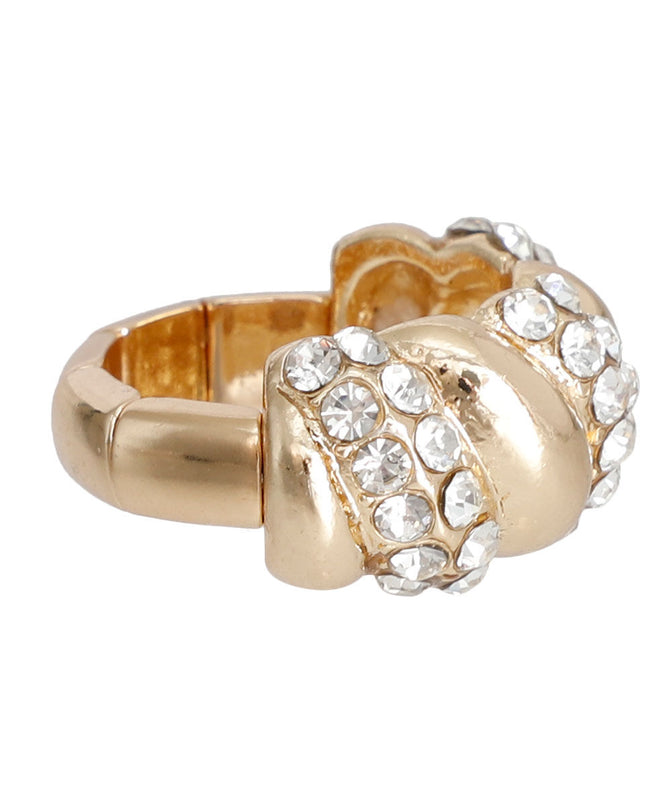 Gold Twisted Swivel Cocktail Ring