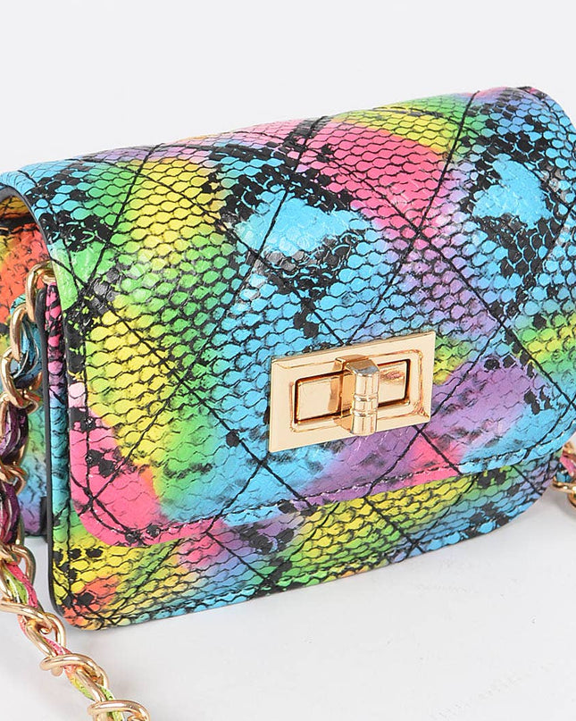 Multi Snake Print Mini Bag