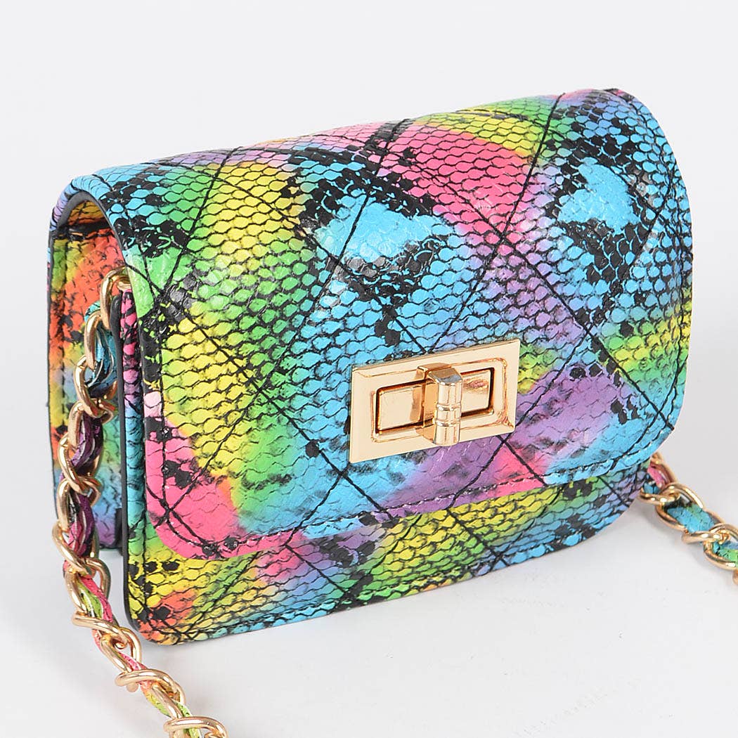 Multi Snake Print Mini Bag