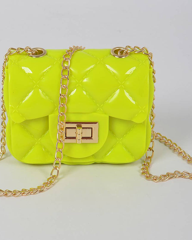 Shine Jelly Chain Strap Mini Clutch