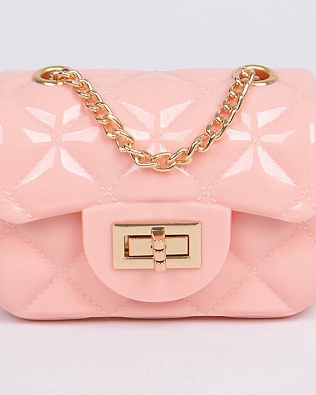 Shine Jelly Chain Strap Mini Clutch