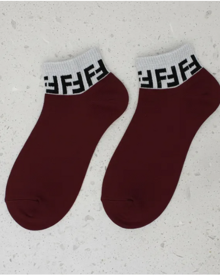 Metallic FF Stretch Quarter Socks