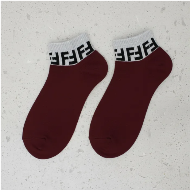 Metallic FF Stretch Quarter Socks