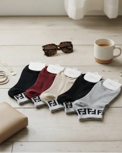 Metallic FF Stretch Quarter Socks