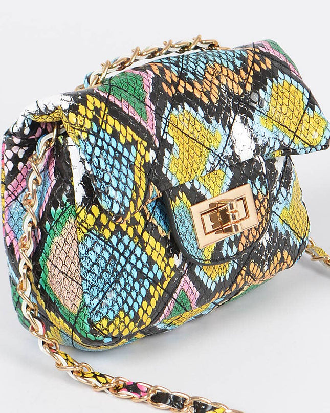 Multi Snake Quilted Mini