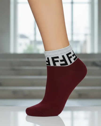 Metallic FF Stretch Quarter Socks